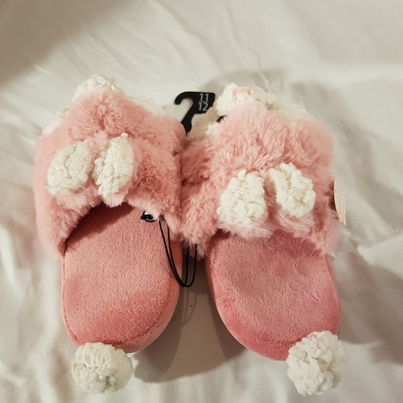 Wonder Nation Bunny slippers kids 11-12 - Picture 2 of 3